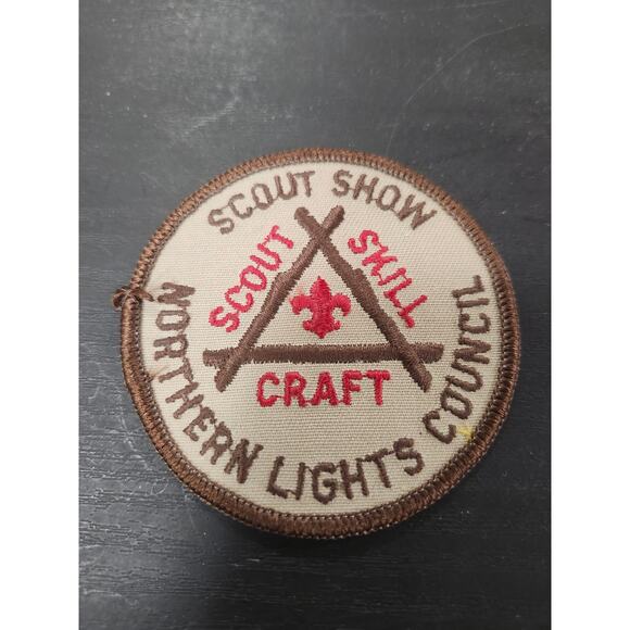 Vintage BSA Patch Northern Lights Council Scout Show Skills Craft Triangle Retro - Picture 3 of 3